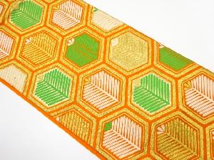 アンティーク 亀甲に若松模様織り出し袋帯(着用可)